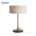 Modern Fabric Desk Lamp Bedroom de cabeceira noite